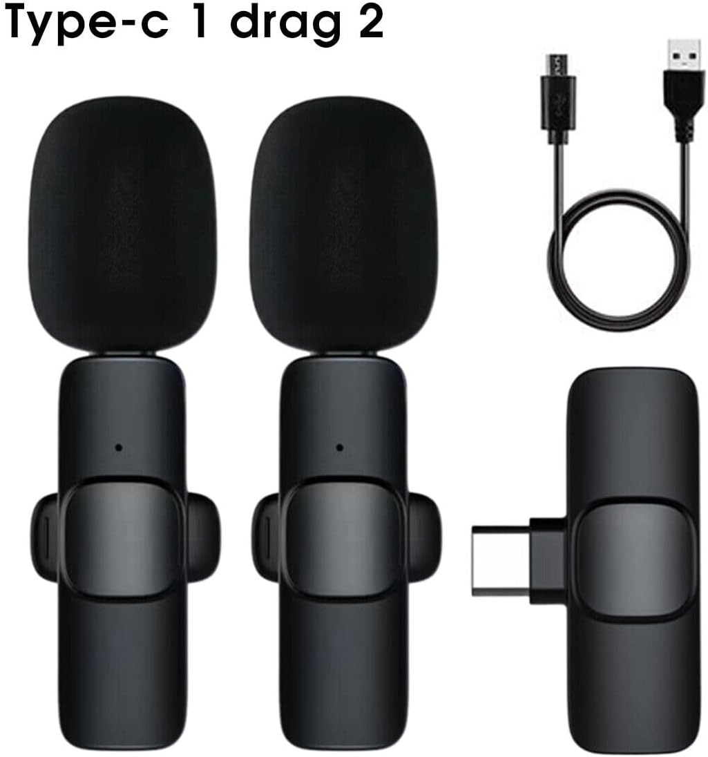 K9 Dual Wireless Lavalier Microphone | Plug & Play USB Type-C Mic with Auto Sync & Noise Reduction