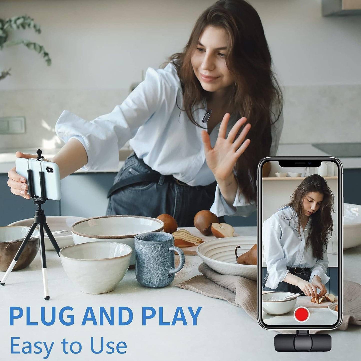 K9 Dual Wireless Lavalier Microphone | Plug & Play USB Type-C Mic with Auto Sync & Noise Reduction