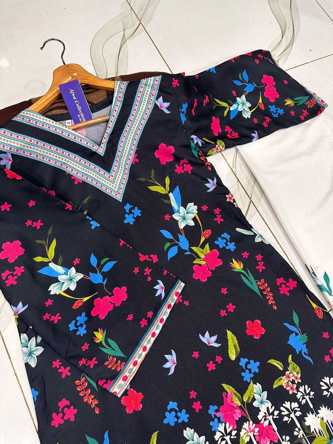Stylish Printed Swiss Lawn Shirt and Trouser Set - 2 Pcs