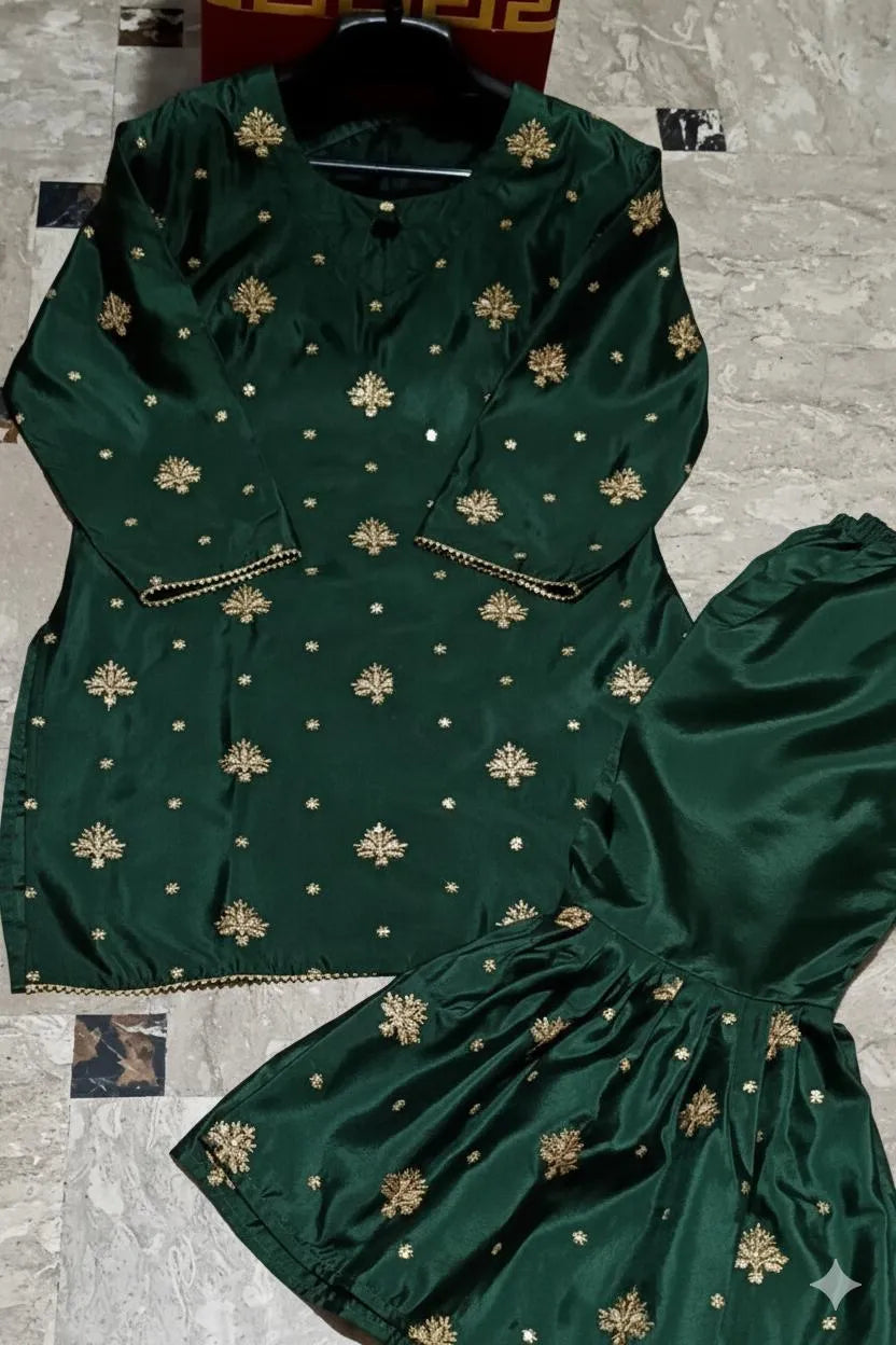 2 Pcs Women's Stitched Lawn Printed Suit