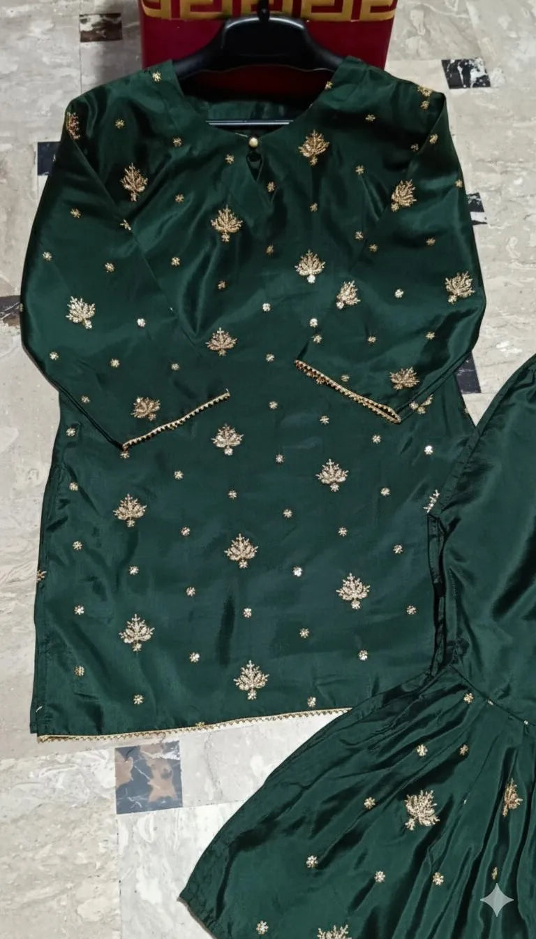 2 Pcs Women's Stitched Lawn Printed Suit