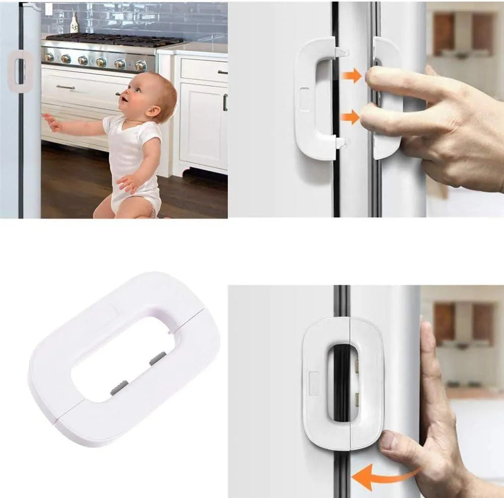 Child Safety Fridge Lock | Baby Proof Refrigerator & Cabinet Lock (1 Pc)