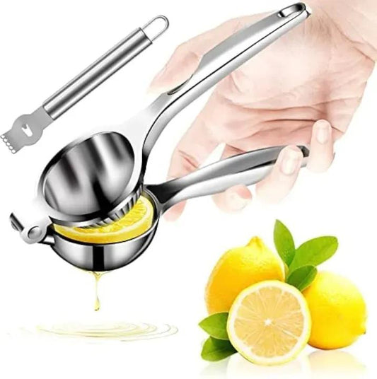 Stainless Steel Lemon Squeezer | Manual Citrus Juicer for Kitchen & Cooking