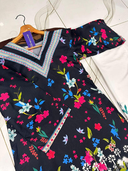 Stylish Printed Swiss Lawn Shirt and Trouser Set - 2 Pcs