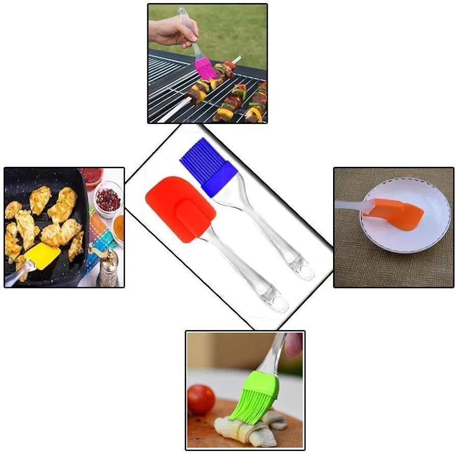Silicone Brush Set (Pack of 2) | Heat-Resistant Oil & Baking Brushes for Kitchen Cooking