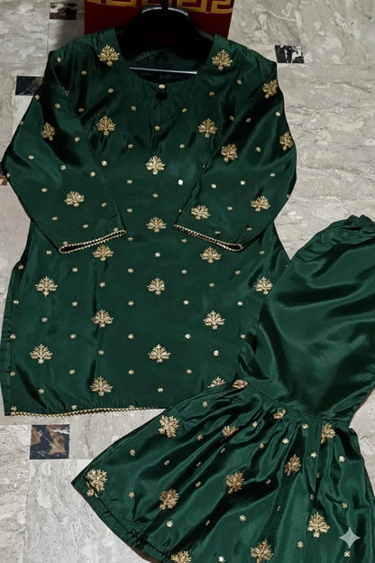 2 Pcs Women's Stitched Lawn Printed Suit