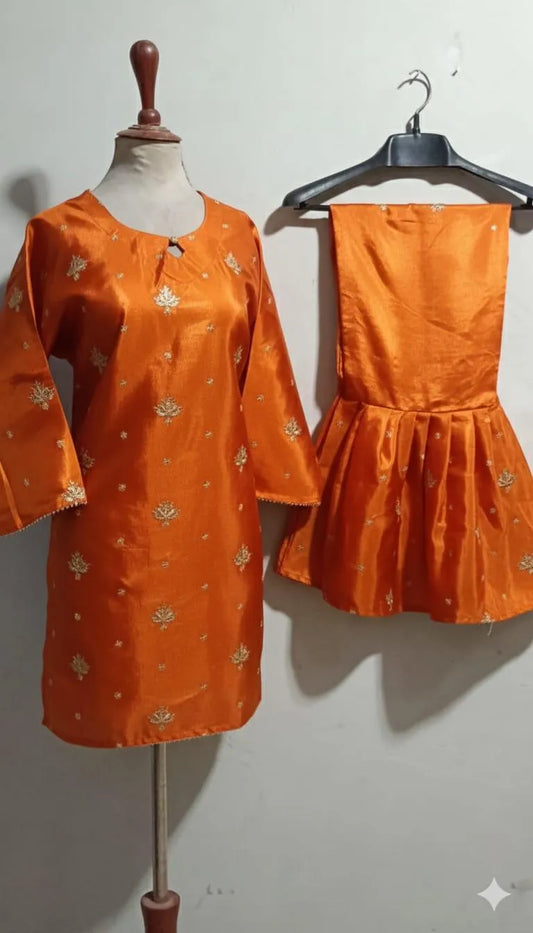 2 Pcs Women's Stitched Lawn Printed Suit