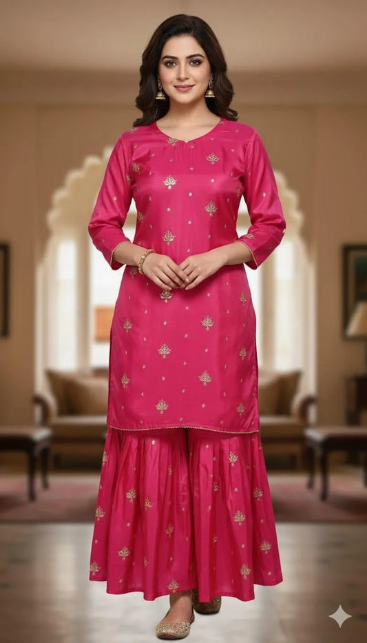 2 Pcs Women's Stitched  Lawn Printed Suit