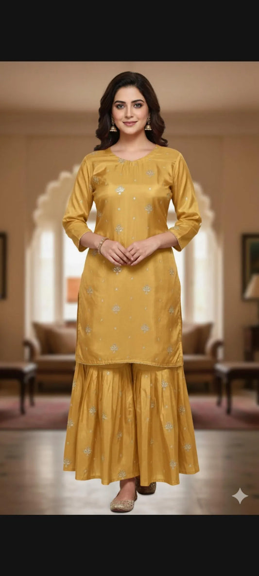 2 Pcs Women's Stitched Lawn Printed Suit