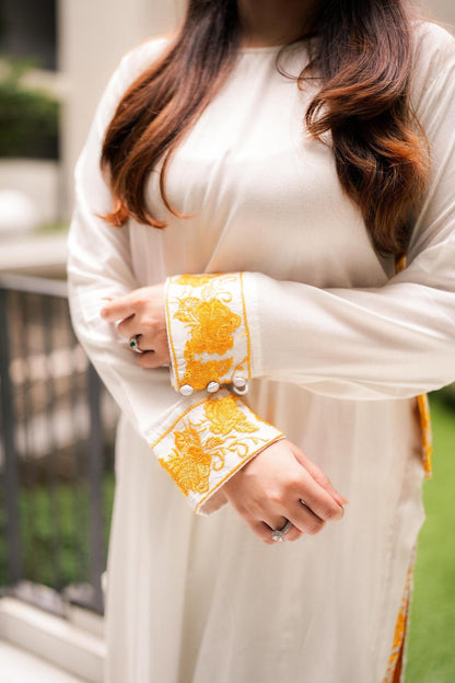 Embroidered Linen Shirt and Trouser Set - 2 Pcs Women's Stitched Elegance