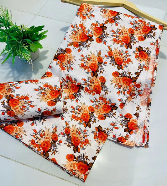 Digital Printed 2 piece Suit Unstitched cotton