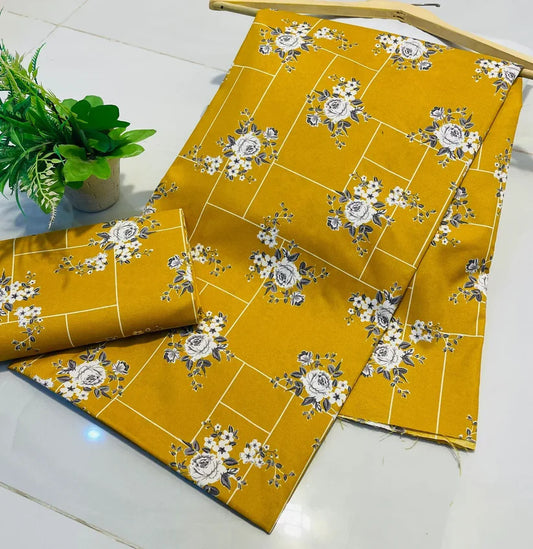 Digital Printed 2 piece Suit Unstitched cotton (Copy)